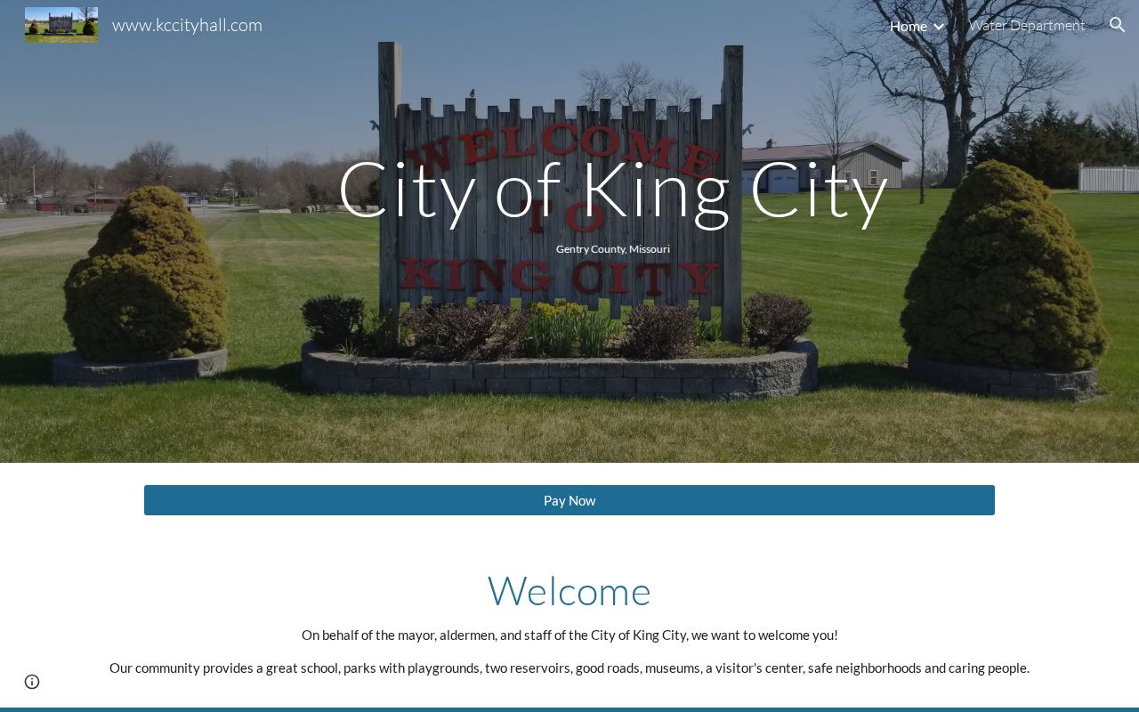 King City Hall contact source for Gentry County criminal history records