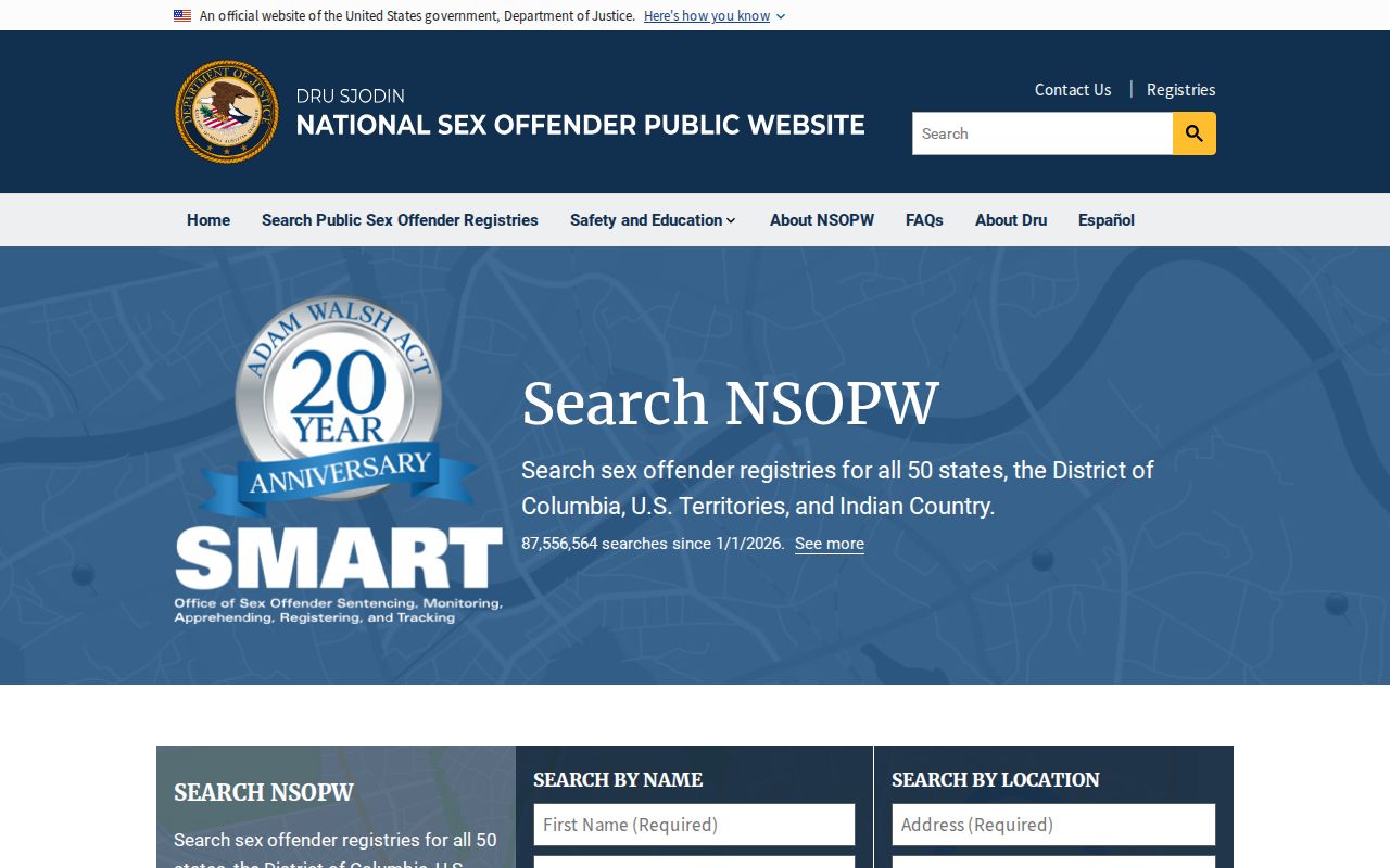 Gentry County sex offender check national NSOPW cross-state registry search